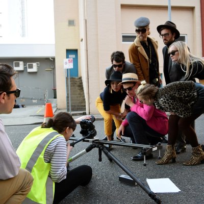 Left to right: Jimmy Jessup (Convenor), Nicki Murray (Video Director), Joy Qin, Henry Bretz, Will Baxter, Steele McMahon, Katie Wheatley, Henry Meehan, Izzy Belonogoff. 